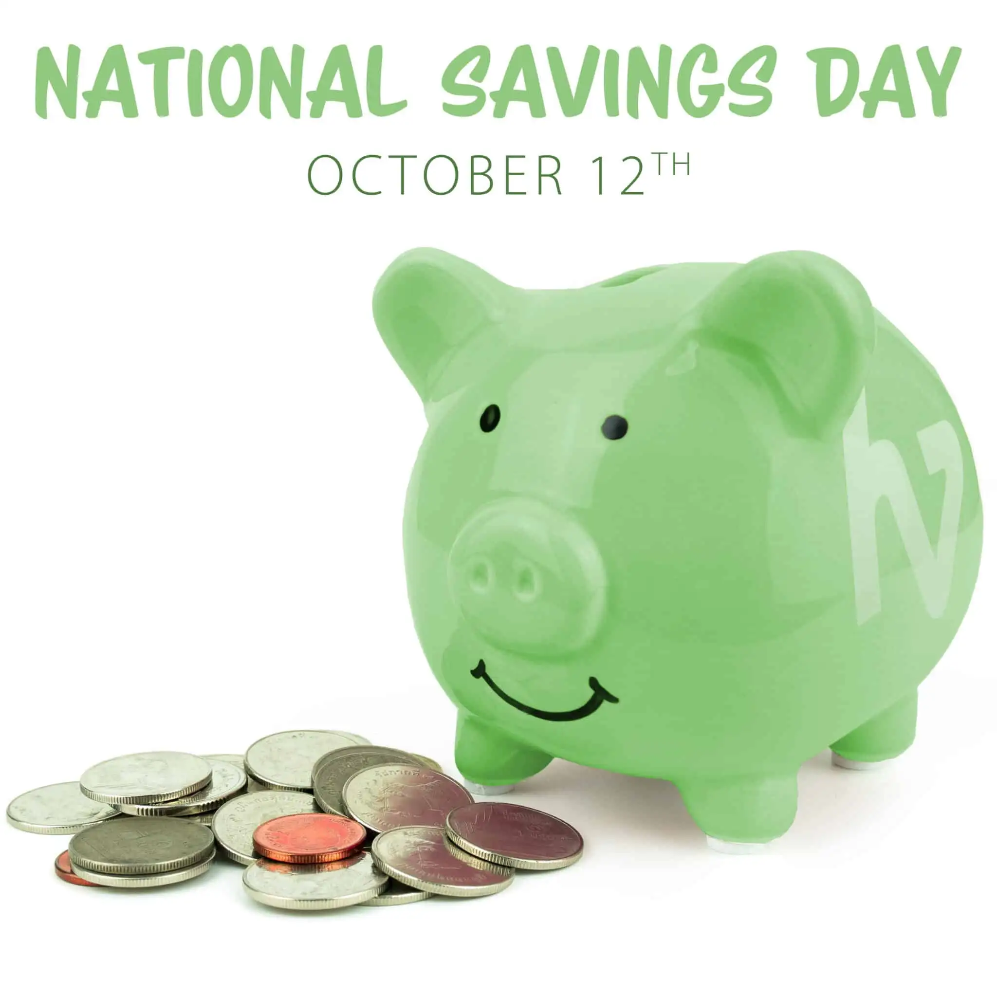 national savings day piggy bank