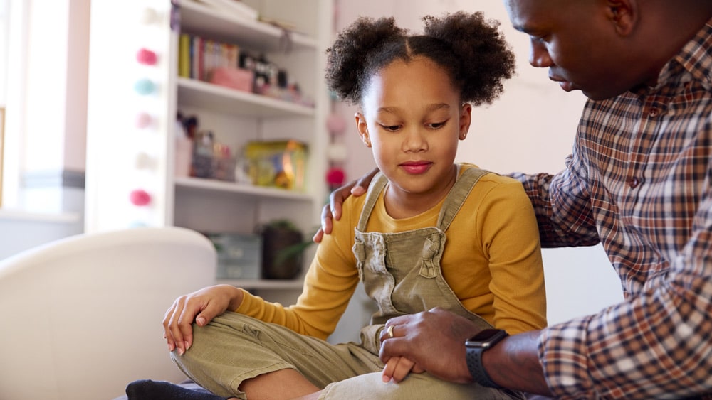 Family showing thanks