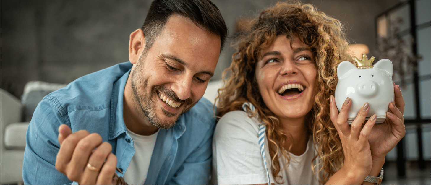 couple with piggy bank