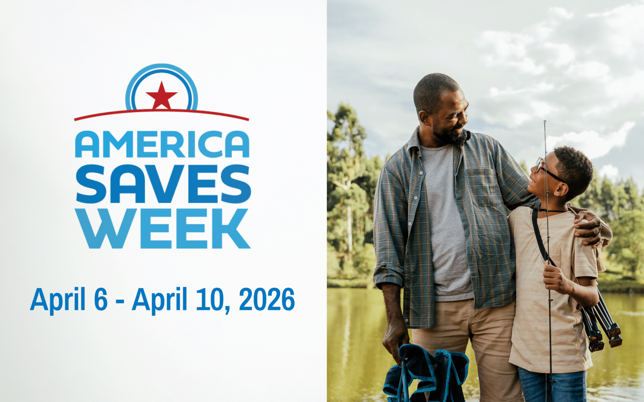 America Saves Week, grandfather and son